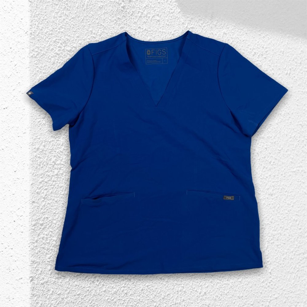 Figs Scrub Casma Top Blue - Large